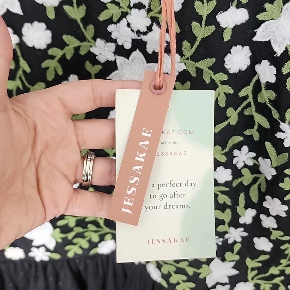 JessaKae Black and White Floral Dress - Picture 5 of 11